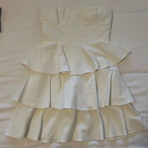 Amanda Uprichard White Strapless Dress